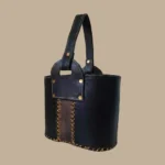 Canasta Matera de Cuero Rígido